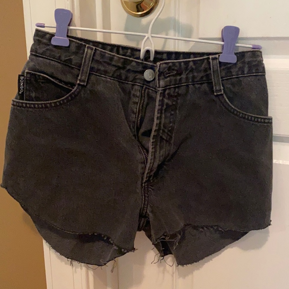 BONGO vintage distressed black jean shorts